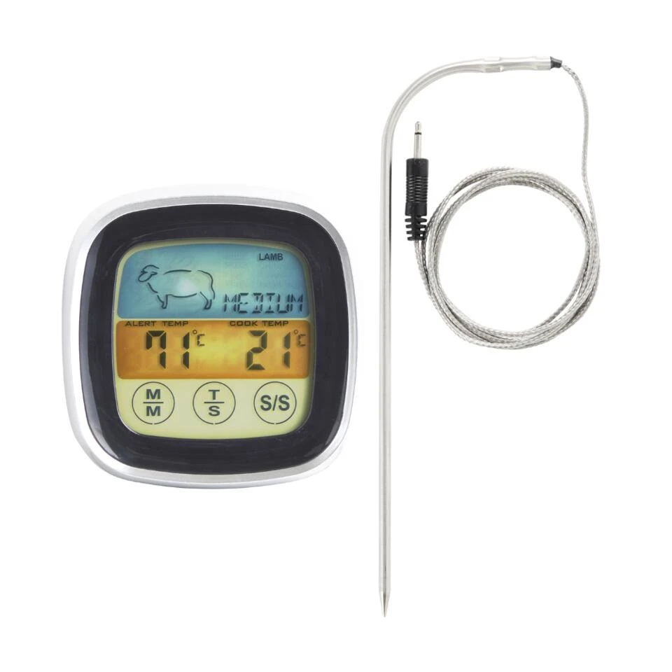 Orange85 Keuken Thermometer Met Digitaal Scherm Zwart 7.6x7.6x2.5 Cm RVS Koken 1 Orange85 Keuken Thermometer Met Digitaal Scherm Zwart 7.6x7.6x2.5 Cm RVS Koken
