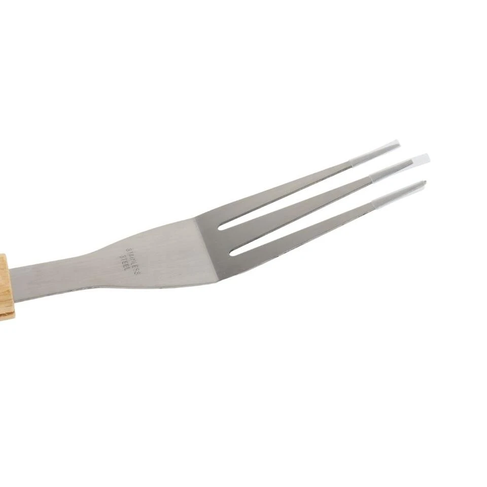 Orange85 BBQ Vork Spiezen RVS Vleesvork 38CM Hout Barbecue Accessoires 3 Orange85 BBQ Vork Spiezen RVS Vleesvork 38CM Hout Barbecue Accessoires - Image 3