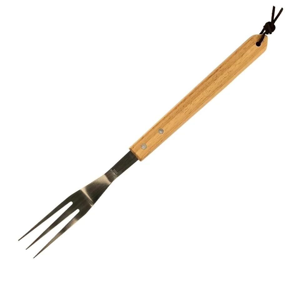 Orange85 BBQ Vork Hout RVS Extra Lang 3 Orange85 BBQ Vork Hout RVS Extra Lang - Image 3