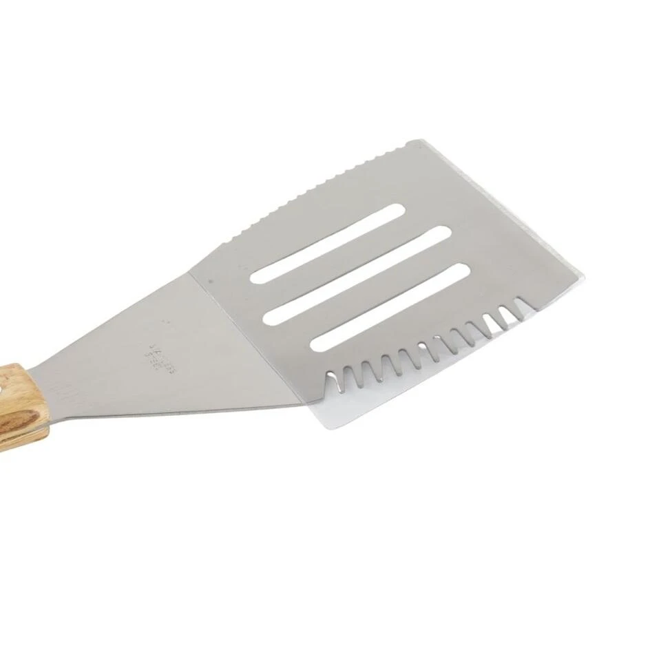 Orange85 BBQ Spatel RVS 41cm Houten Handvat Barbecue Gereedschap 2 Orange85 BBQ Spatel RVS 41cm Houten Handvat Barbecue Gereedschap - Image 2