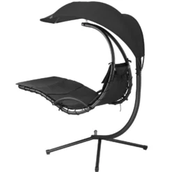 Tectake - Hangstoel Ligbed Maja - Zwart -BBQ En Tuin Verkoop 1000086431 0102