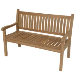 Teak Tuinbank Gebogen - Hout - Bruin -BBQ En Tuin Verkoop 1000088181 0102