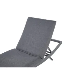 Beliani Tuinligstoel AMELIA - Grijs Textiel, Aluminium -BBQ En Tuin Verkoop 1000088223 0104