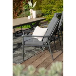 Garden Impressions Jerone Tuinstoel Verstelbaar - Donker Grijs -BBQ En Tuin Verkoop 1000088270 0104