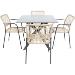 Crest Tuintafel 90x90x73cm - Glas - Zwart 5 Crest Tuintafel 90x90x73cm - Glas - Zwart -BBQ En Tuin Verkoop 1000088283 0102