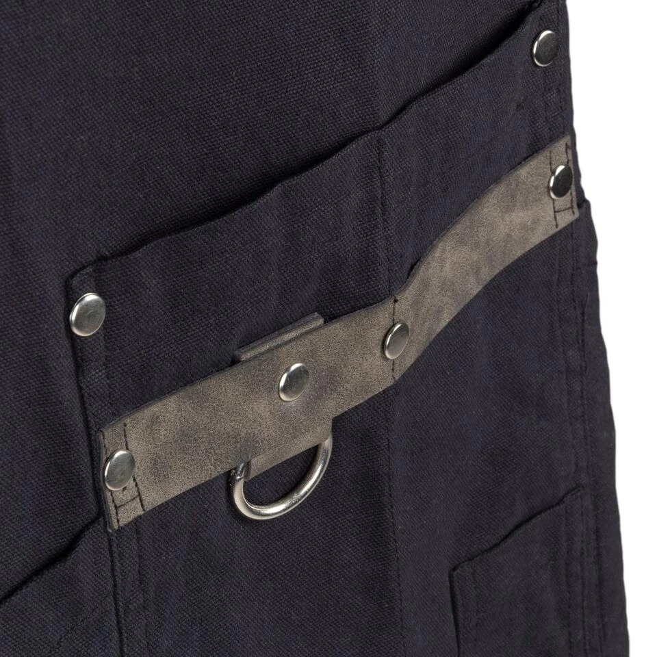 Rosmarino Blacksmith BBQ Schort - 60X90cm - Zwart 3 Rosmarino Blacksmith BBQ Schort - 60X90cm - Zwart - Image 3