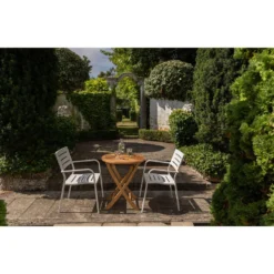 Exotan Inklaptafel Buiten Folding- Teak - Naturel - 75x65x65 -BBQ En Tuin Verkoop 1000088985 0103