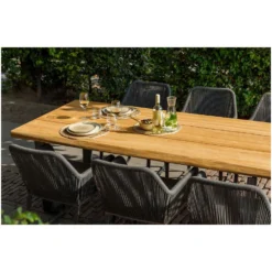 Exotan Fauteuil Buiten Plaza - Aluminium/Rope - Antraciet - Set Van 2 -BBQ En Tuin Verkoop 1000090466 0102