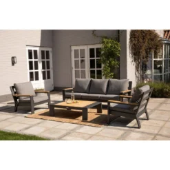 Exotan Fauteuil Buiten - Aluminium - Antraciet - Set Van 2 -BBQ En Tuin Verkoop 1000090467 0102