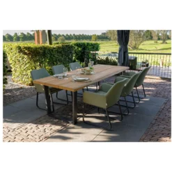 Exotan Fauteuil Buiten Plaza - Aluminium - Groen - Set Van 2 -BBQ En Tuin Verkoop 1000090468 0102