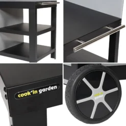 Cook'in Garden Trolleys NOVA - Zwart - Staal 6 Cook'in Garden Trolleys NOVA - Zwart - Staal -BBQ En Tuin Verkoop 1000092246 0103