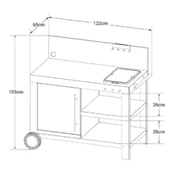 Cook'in Garden Trolleys NOVA XL - Grijs - Staal 7 Cook'in Garden Trolleys NOVA XL - Grijs - Staal -BBQ En Tuin Verkoop 1000092248 0104