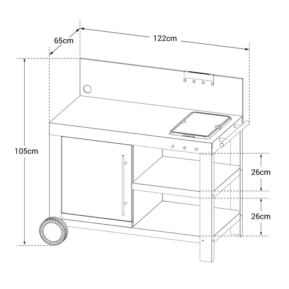 Cook'in Garden Trolleys NOVA XL - Grijs - Staal 4 Cook'in Garden Trolleys NOVA XL - Grijs - Staal - Image 4