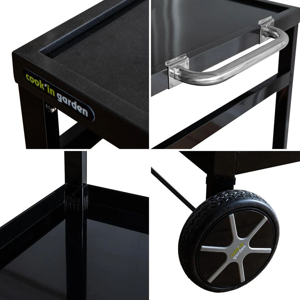 Cook'in Garden Trolleys COBAN - Zwart - Staal 2 Cook'in Garden Trolleys COBAN - Zwart - Staal - Image 2