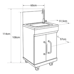 Cook'in Garden Trolleys FIDGI - Zwart - Staal -BBQ En Tuin Verkoop 1000092252 0104