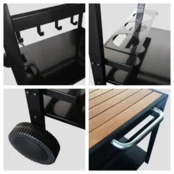 Happy Garden Trolleys AVEIRO - Zwart - Staal 6 Happy Garden Trolleys AVEIRO - Zwart - Staal -BBQ En Tuin Verkoop 1000092300 0103