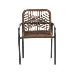 Tuinstoel Met Armleuning Nila Touw Bruin - 58,50x53x76 Cm - Touw - Bruin -BBQ En Tuin Verkoop 1000092401 0102