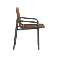 Tuinstoel Met Armleuning Nila Touw Bruin - 58,50x53x76 Cm - Touw - Bruin -BBQ En Tuin Verkoop 1000092401 0103