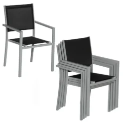 Happy Garden Buitenstoelen - Zwart - Aluminium -BBQ En Tuin Verkoop 1000092428 0103