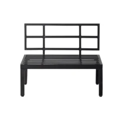 WOOOD Loungebankje Buiten George - Aluminium - Zwart - 73x90x83 -BBQ En Tuin Verkoop 1000093832 0102