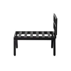 WOOOD Loungebankje Buiten George - Aluminium - Zwart - 73x90x83 -BBQ En Tuin Verkoop 1000093832 0103