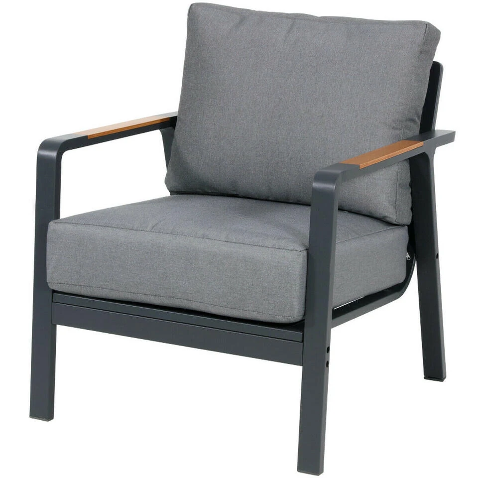 Loungestoel Mai Tai - Stof - Grijs 1 Loungestoel Mai Tai - Stof - Grijs