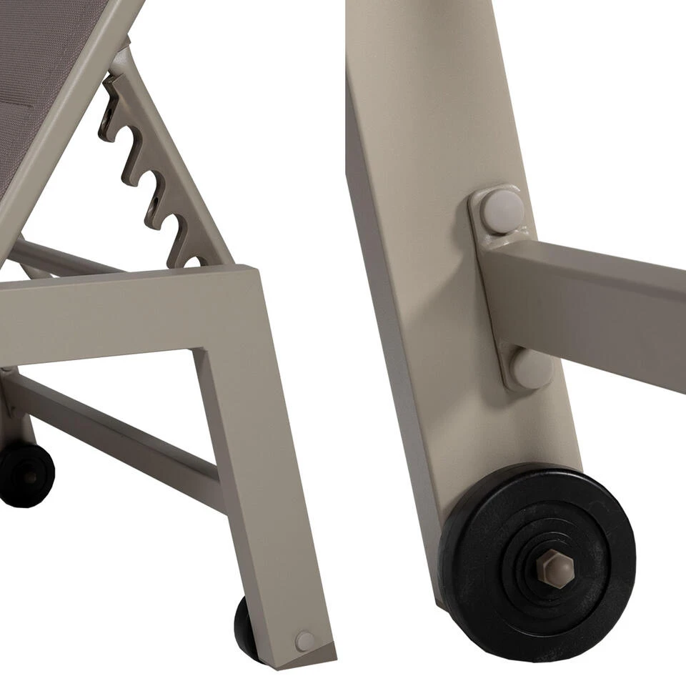 Happy Garden Zonnebedden BARBADOS - Bruin - Aluminium 2 Happy Garden Zonnebedden BARBADOS - Bruin - Aluminium - Image 2