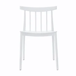 Giga Meubel Tuinstoelen Stapelbaar - Wit - Kunststof - Set Van 2