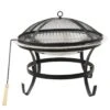VidaXL Vuurplaats En Barbecue 2-in-1 Met Pook 56x56x49 Cm Rvs