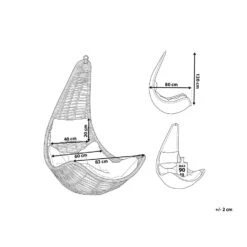 Beliani Hangstoel ATRI - Zwart Pe Rotan -BBQ En Tuin Verkoop 1000096793 0102