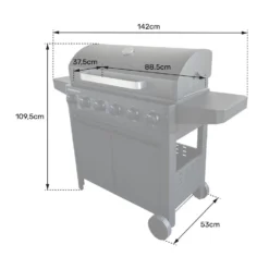 Happy Garden Grills IZALCO - Zwart - Staal -BBQ En Tuin Verkoop 1000097075 0104