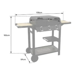 Cook'in Garden Grills FLAVO 60 - Zwart - Staal -BBQ En Tuin Verkoop 1000097077 0103