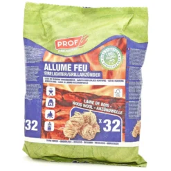 Prof Barbecue Aanmaak Houtwol - 32x - Bruin - Geurloos - BBQ