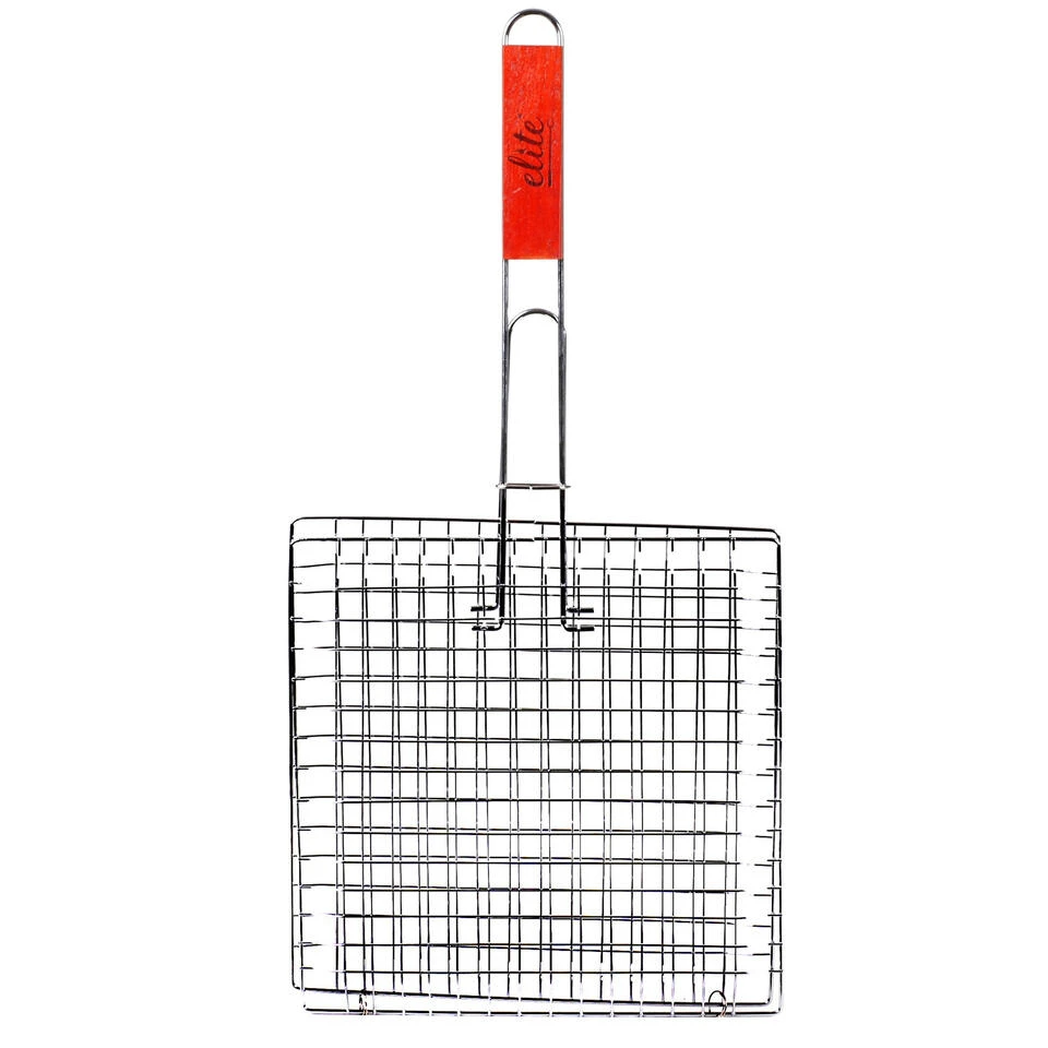 Elite BBQ Rooster - Klem Grill - Metaal/hout - 22 X 46 X 1 Cm 1 Elite BBQ Rooster - Klem Grill - Metaal/hout - 22 X 46 X 1 Cm