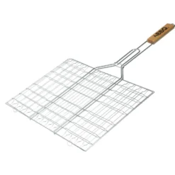 BBQ Collection Barbecue Rooster/klem Grill - Metaal/hout - 65 X 41 Cm