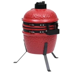 VidaXL Kamado Barbecue 2-in-1 56 Cm Keramiek Rood 7 VidaXL Kamado Barbecue 2-in-1 56 Cm Keramiek Rood -BBQ En Tuin Verkoop 10a55710ca8c452c8aee8e94ec903c1f