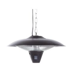 Beliani Terrasverwarmer KABA - Zwart Aluminium