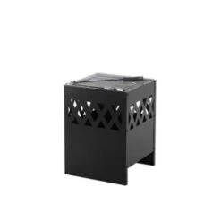 Beliani Vuurkorf Voor Hout SHIGA - Zwart Staal