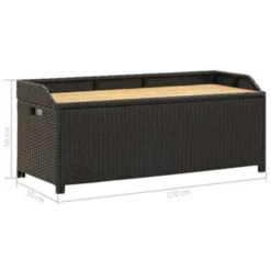 VidaXL Tuinopbergbank 120 Cm Poly Rattan Zwart 6 VidaXL Tuinopbergbank 120 Cm Poly Rattan Zwart -BBQ En Tuin Verkoop 12b92429a7ea4922a75c9d82d742940d