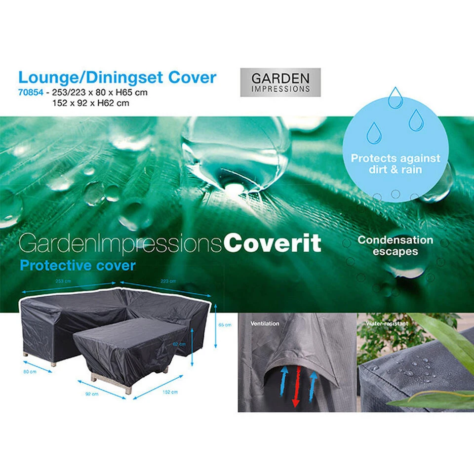 Garden Impressions Lounge Dining Hoes 253/223x80xH65 En 152x92xH62 Cm 1 Garden Impressions Lounge Dining Hoes 253/223x80xH65 En 152x92xH62 Cm