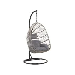 Beliani Hangstoel CASOLI - Grijs Pe Rotan -BBQ En Tuin Verkoop 1640452479 0100