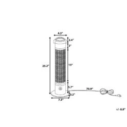 Beliani Terrasverwarmer VEZUVIO - Zwart Aluminium -BBQ En Tuin Verkoop 1645121544 0102