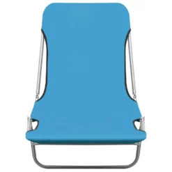 VidaXL Ligbedden Inklapbaar 2 St Staal En Stof Blauw -BBQ En Tuin Verkoop 166ec5f7e0fb44d88135bb96a801c7ca
