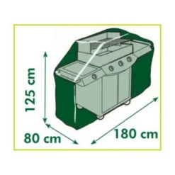 Merkloos Grijze Afdekhoes/beschermhoes Gas Barbecue/bbq 180 X 80 X 125 Cm -BBQ En Tuin Verkoop 1693674517 0102