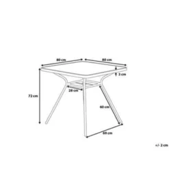 Beliani Tuintafel LIVO - Zwart Staal -BBQ En Tuin Verkoop 16a8a2502ad543baaed5741c89a2fadf