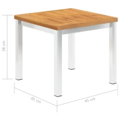 VidaXL Tuinbijzettafel 45x45x38 Cm Massief Acaciahout Roestvrij Staal 7 VidaXL Tuinbijzettafel 45x45x38 Cm Massief Acaciahout Roestvrij Staal -BBQ En Tuin Verkoop 17c315b526f64d07aad8eaafebdf5949