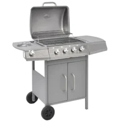 VidaXL Gasbarbecue 4+1 Kookzone Zilver