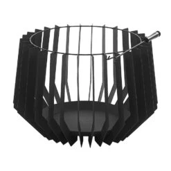 Beliani Vuurkorf Voor Hout UBINAS - Zwart Staal