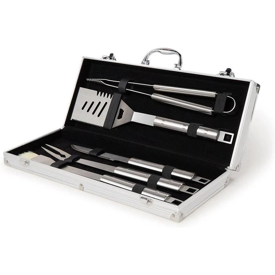 BergHOFF Essentials Barbecueset In Aluminium Koffer - Set-6 1 BergHOFF Essentials Barbecueset In Aluminium Koffer - Set-6