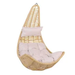 Beliani Hangstoel ATRI - Beige Pe Rotan